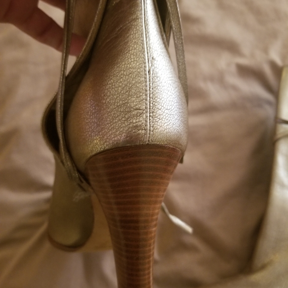 Brian Atwood gold boots booties 40 - Picture 5 of 6